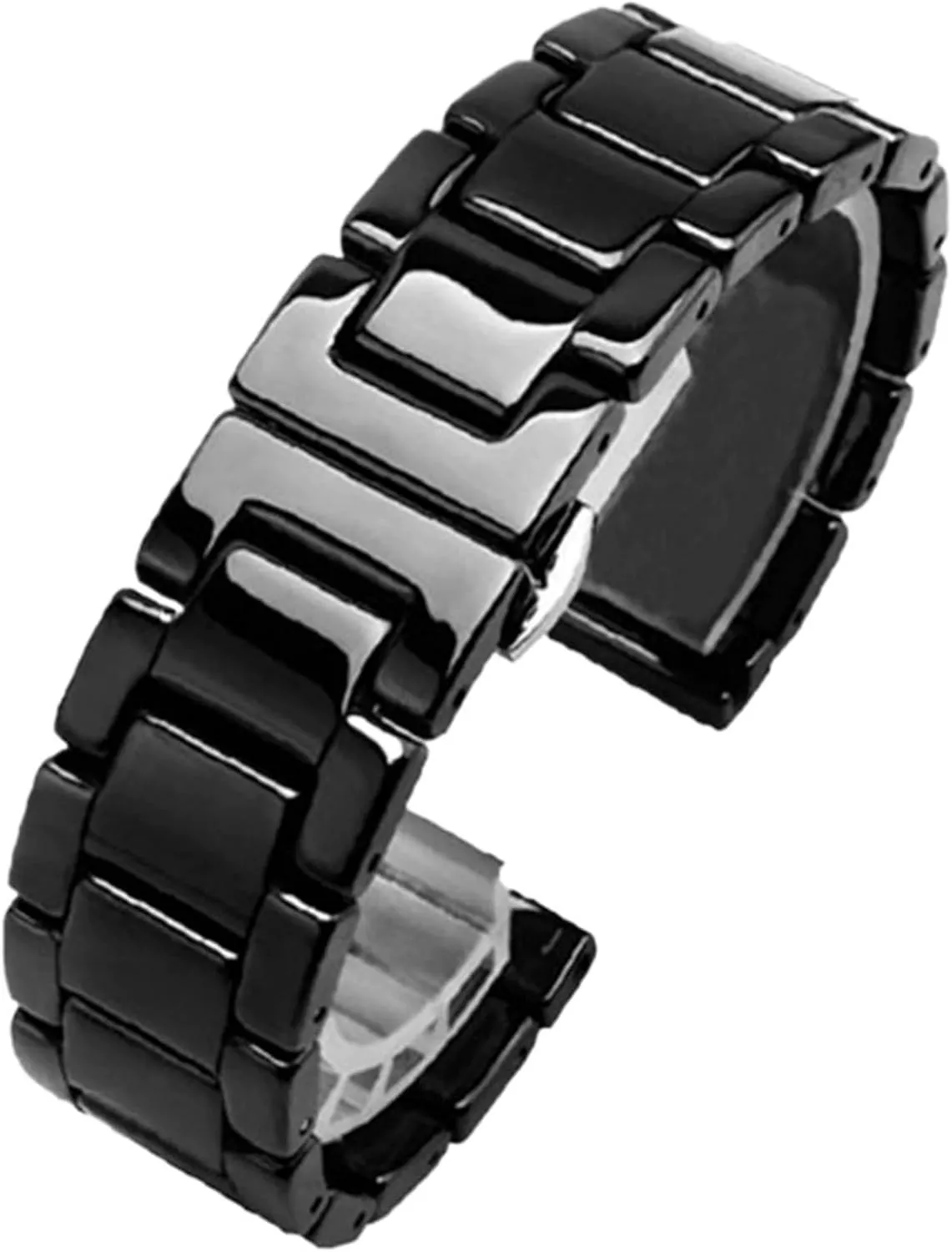 Stainless steel ceramic watch band watch strap women men fashion quick release bracelet