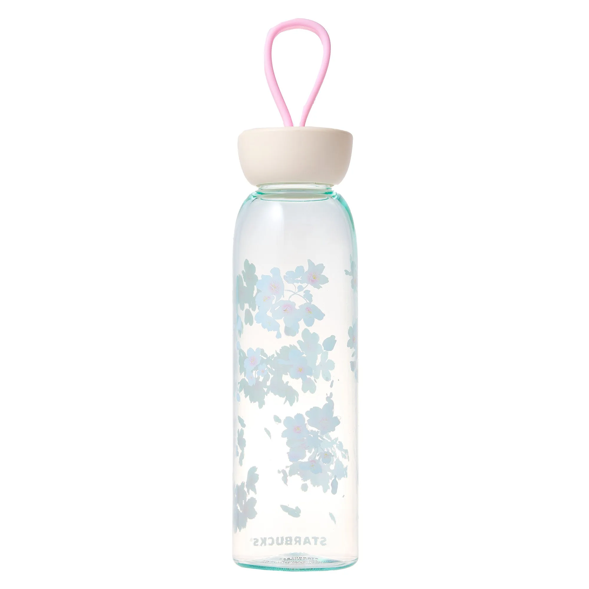 Starbucks Sakura 2025 Silicone Strap Bottle Pale Blue