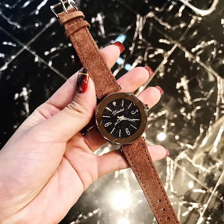 Starry Sky Rhombus Glass Frame Women's Watch