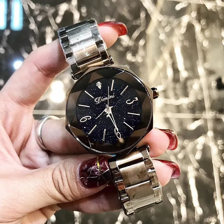 Starry Sky Rhombus Glass Frame Women's Watch