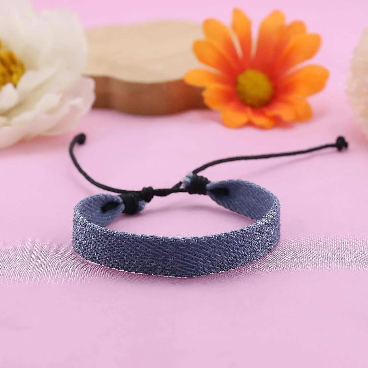 Stars Blue Friendship Bracelet Blue Braided Wristband Bohemian Handmade Stars Wide Bracelet Friendship Bracelets for Men Women Motivational Bracelet