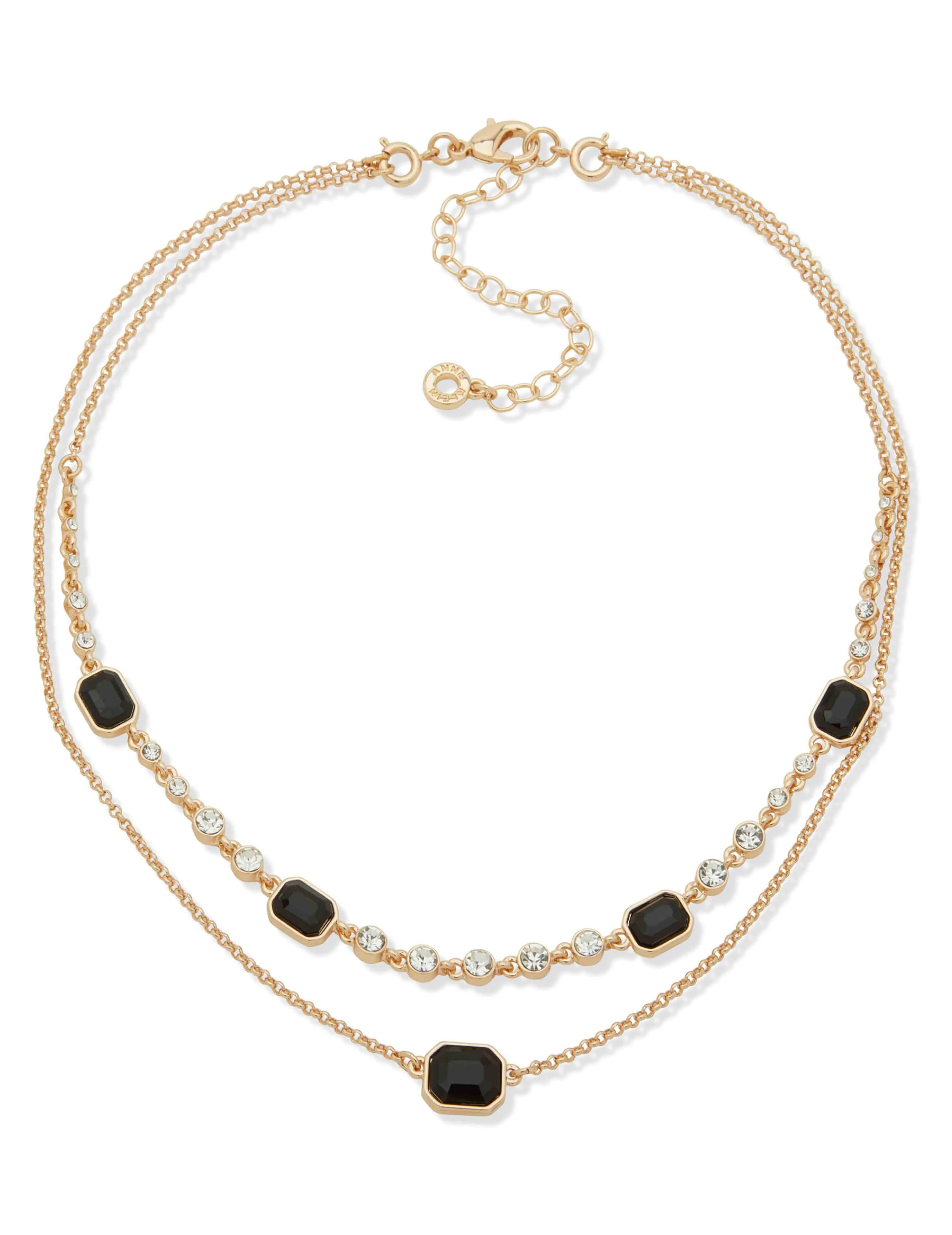 Station Necklace - Jet