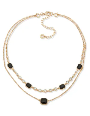 Station Necklace - Jet