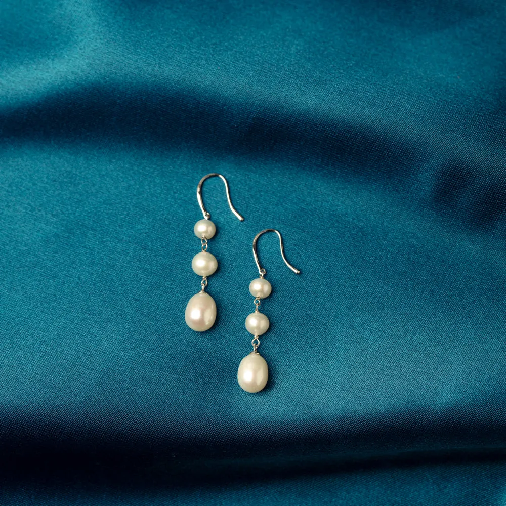 Sterling Silver Freshwater Pearl Rosalind Earrings