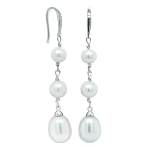 Sterling Silver Freshwater Pearl Rosalind Earrings