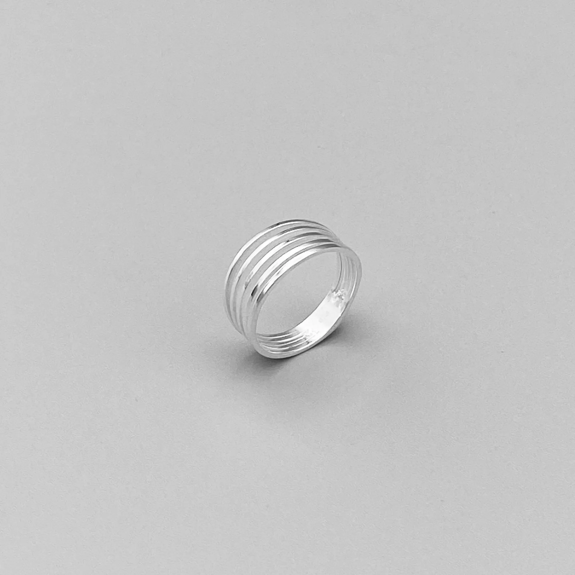 Sterling Silver Multiple Thin Bands Ring, Silver Ring, Silver Band, Boho Ring