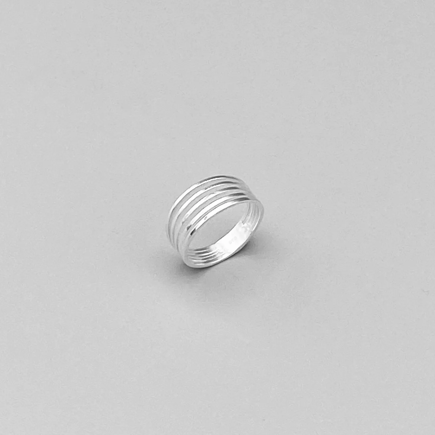 Sterling Silver Multiple Thin Bands Ring, Silver Ring, Silver Band, Boho Ring
