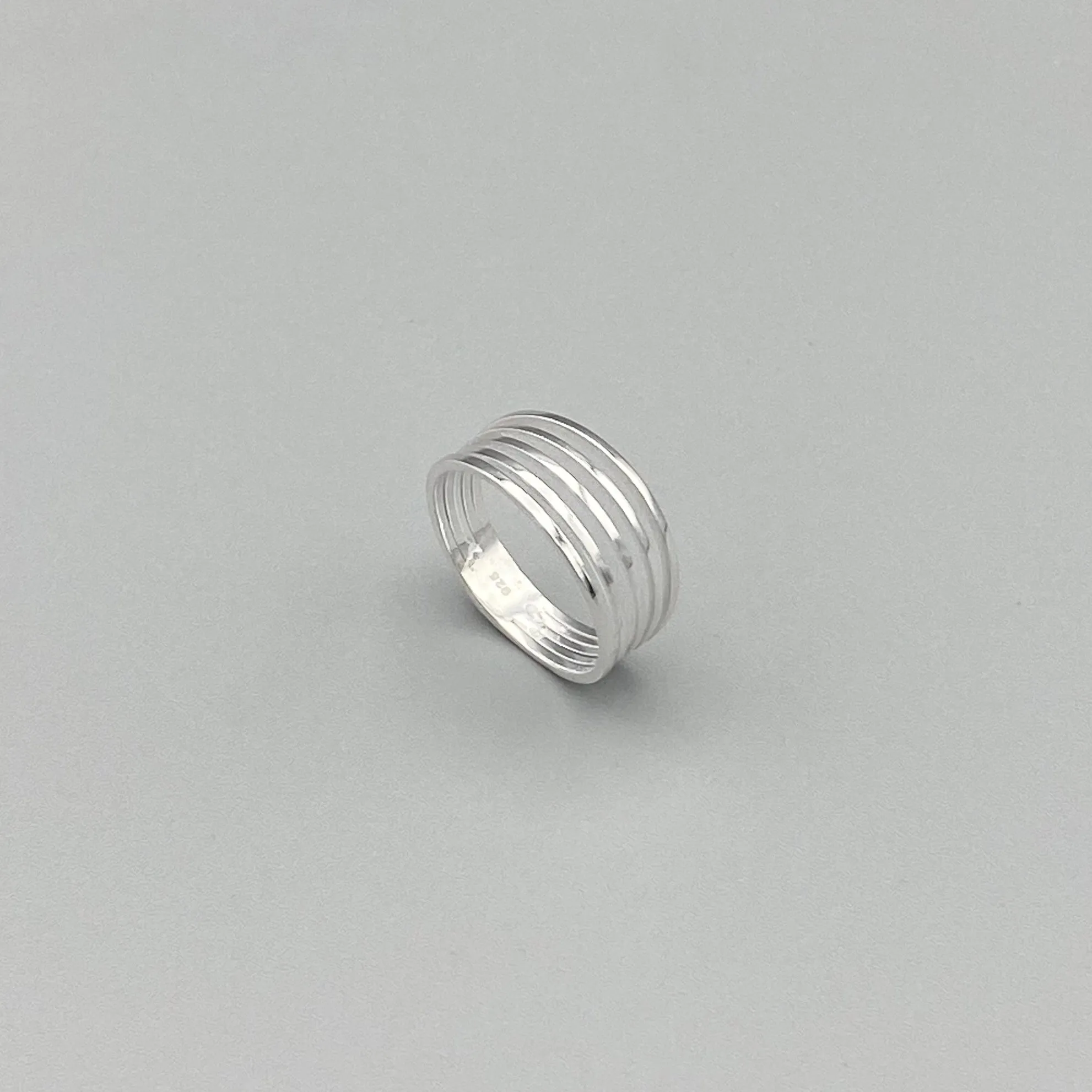 Sterling Silver Multiple Thin Bands Ring, Silver Ring, Silver Band, Boho Ring