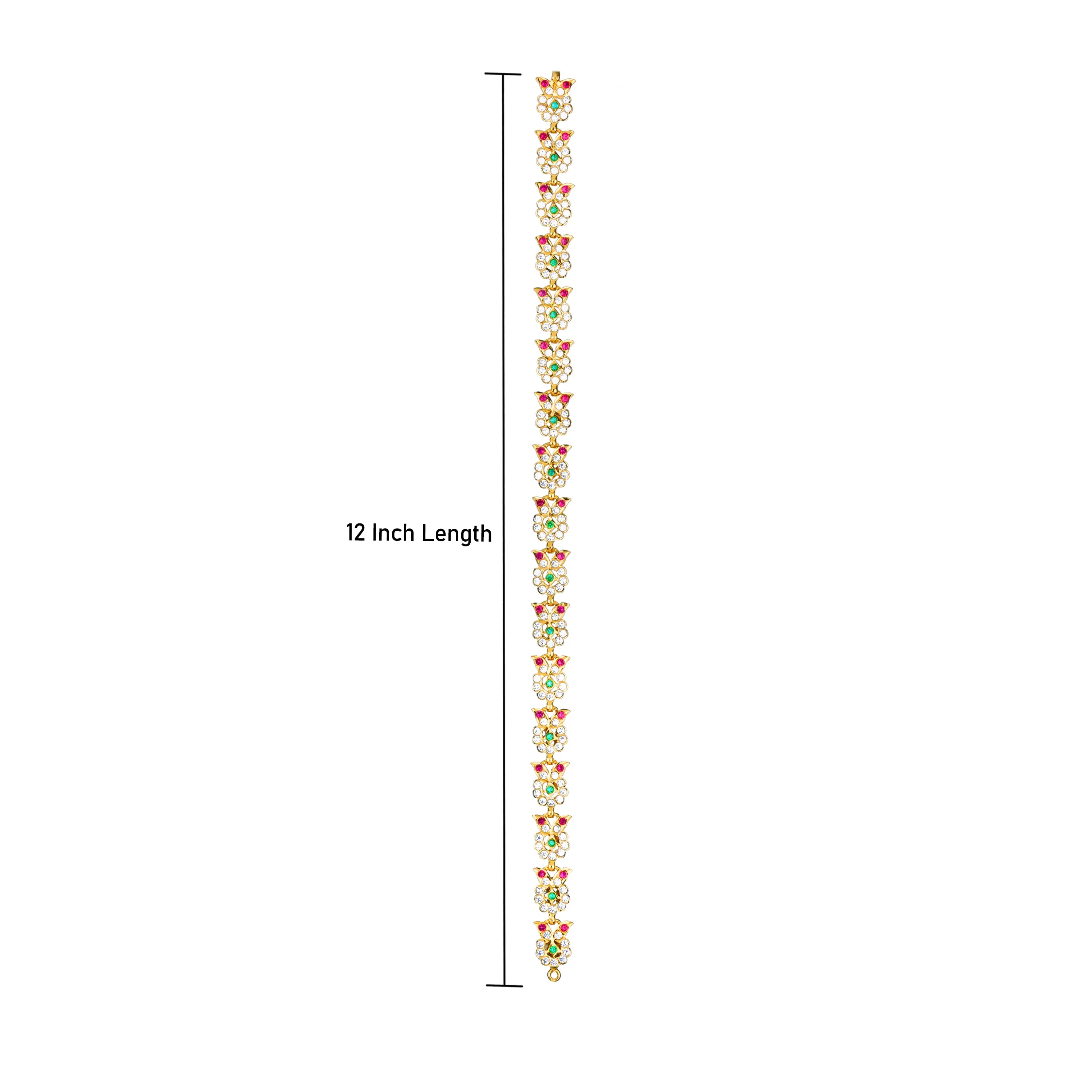 Stone Belt - 12 Inch | Waist Belt/ Multicolour Stone Jewelry/ Jewellery for Deity