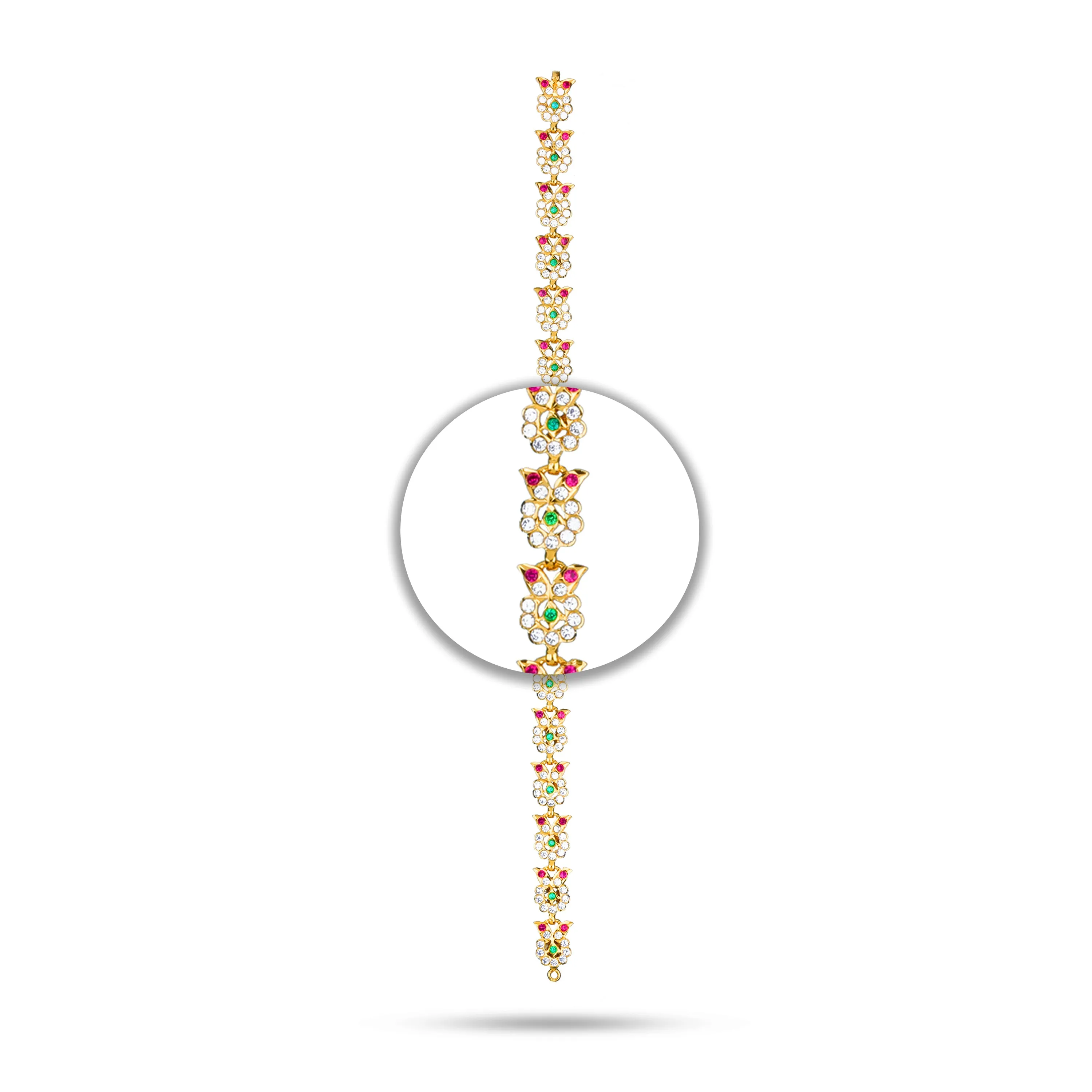 Stone Belt - 12 Inch | Waist Belt/ Multicolour Stone Jewelry/ Jewellery for Deity