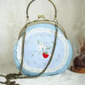 Strawberry Blossoms    Bag Kawaii Academia Y2K Cottagecore Coquette Fairycore Dollette Princesscore
