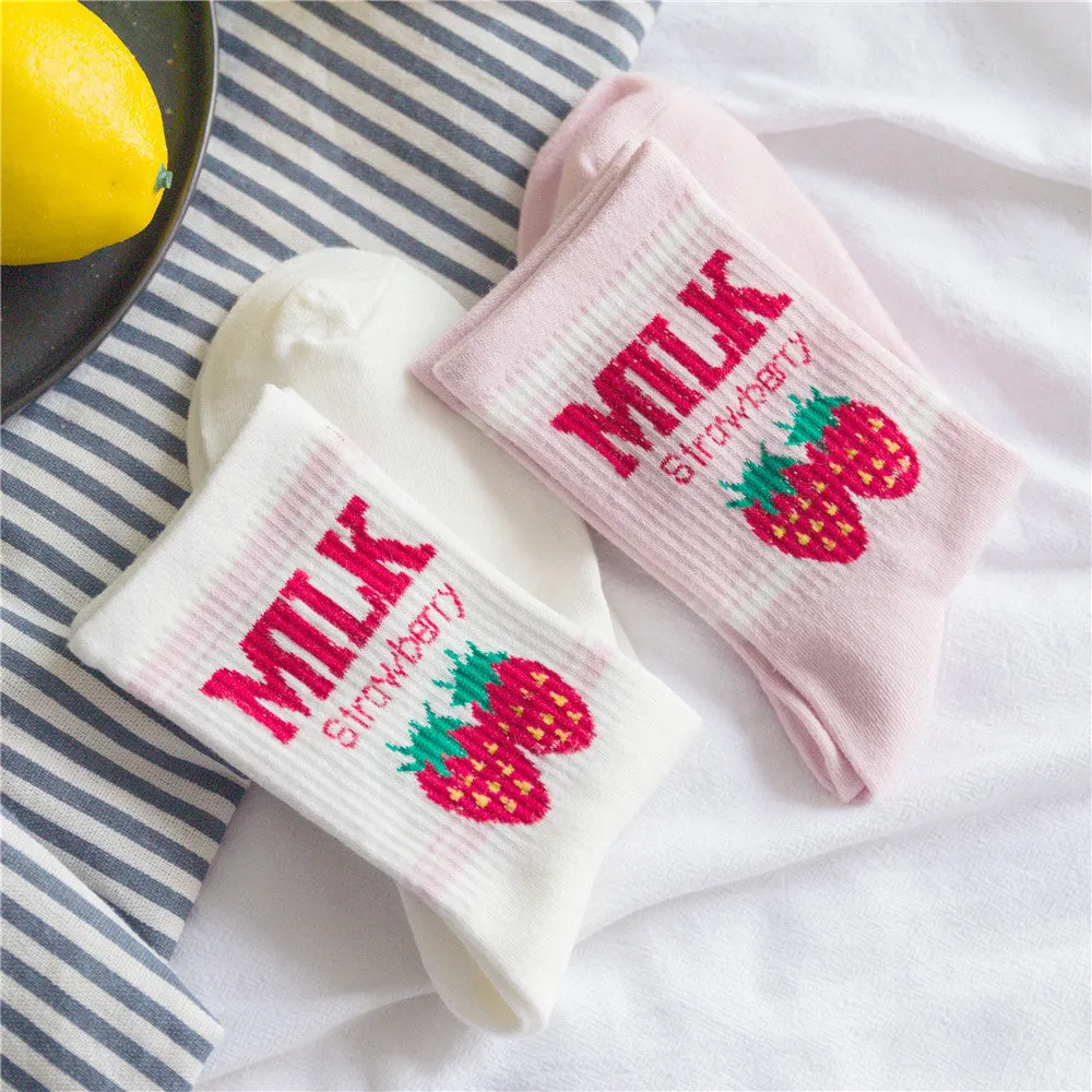 Strawberry Milk Socks