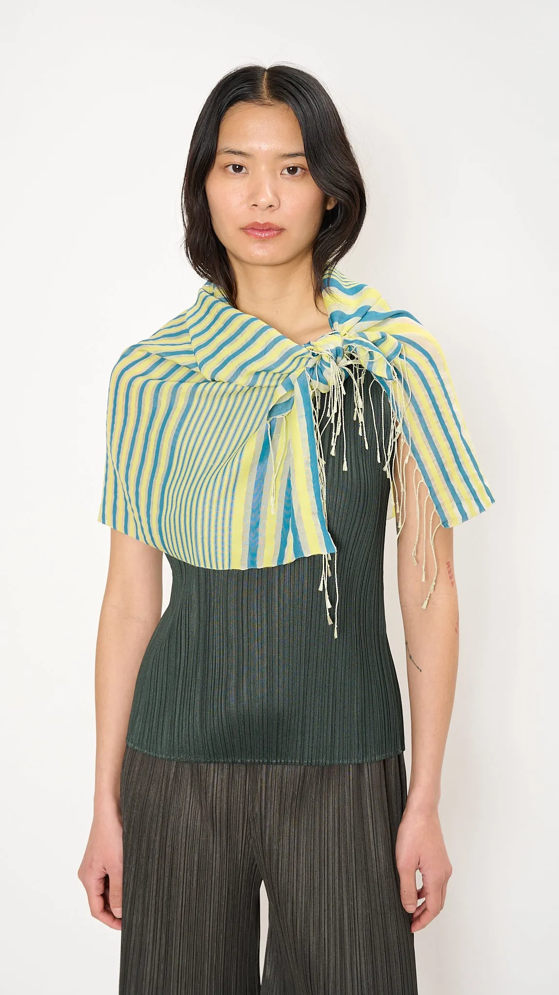 Stripe Scarf in Yellow