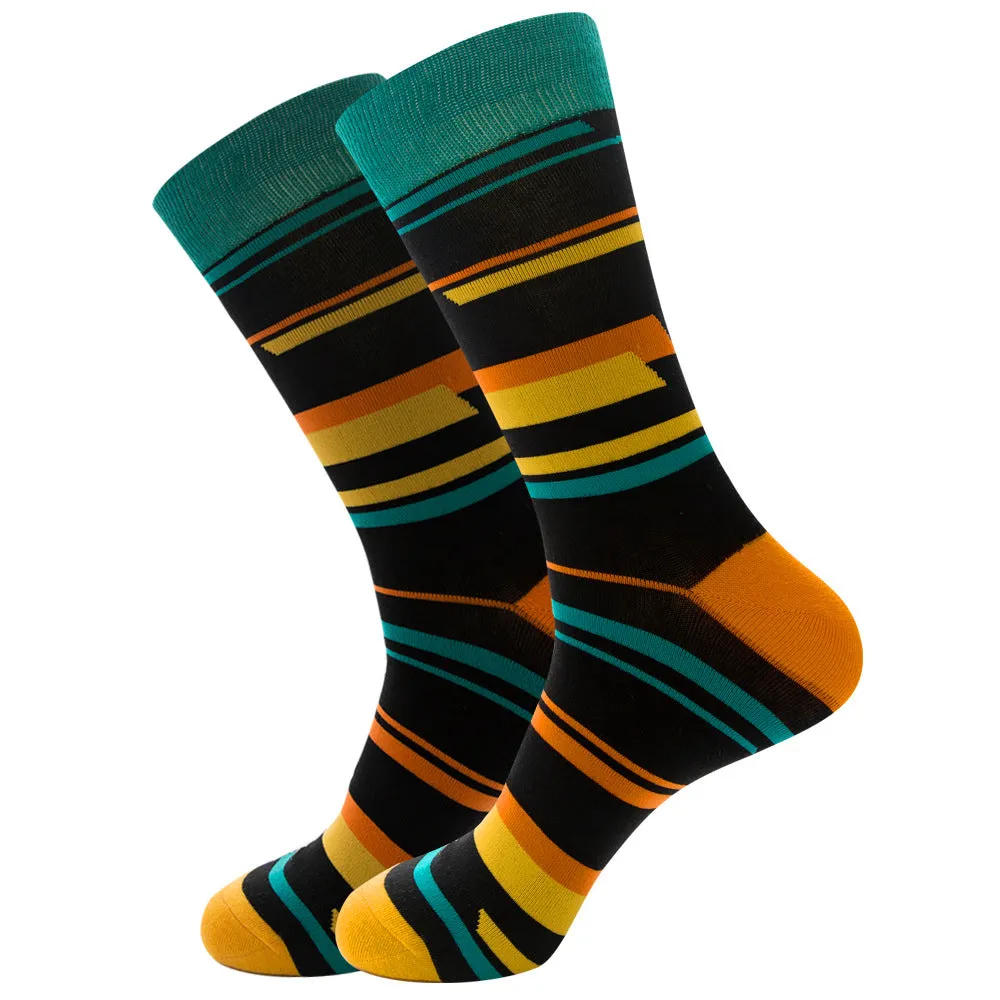 Stripe Series Cotton Socks 1 Pair Set