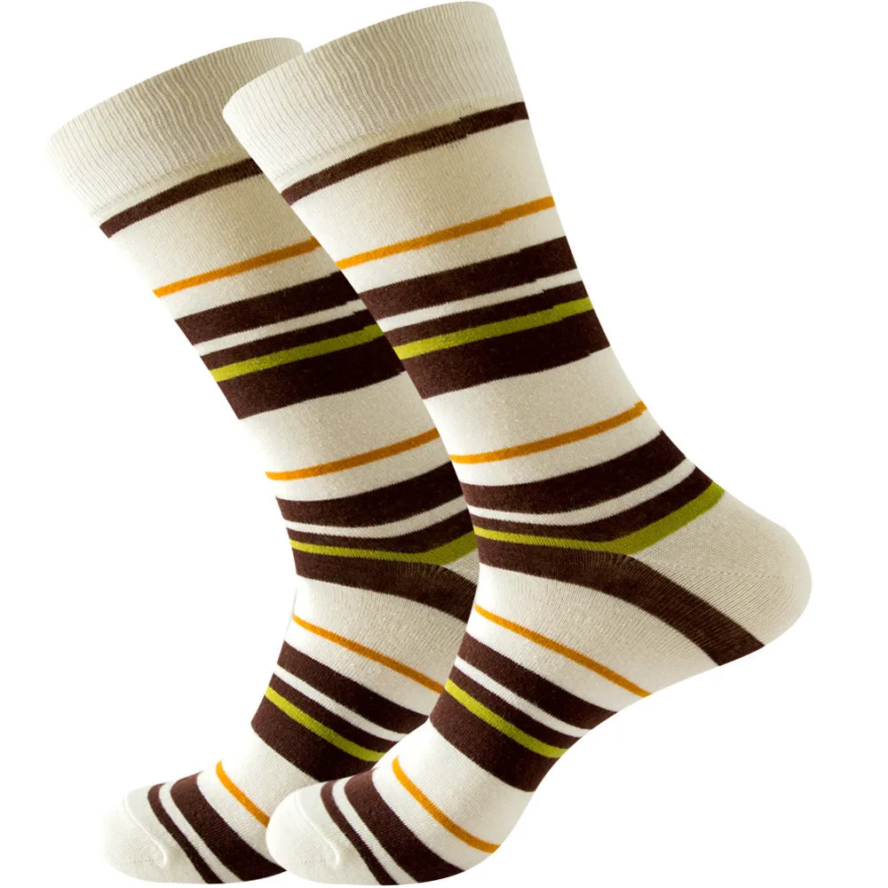 Stripe Series Cotton Socks 1 Pair Set