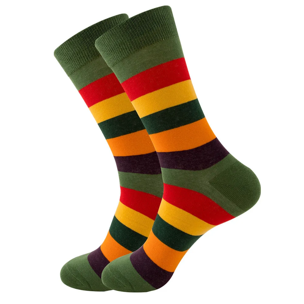 Stripe Series Cotton Socks 1 Pair Set
