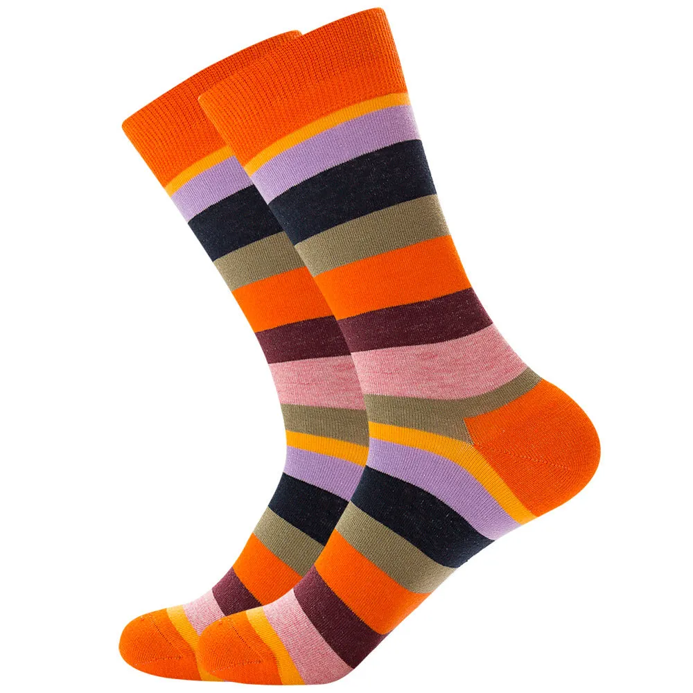 Stripe Series Cotton Socks 1 Pair Set