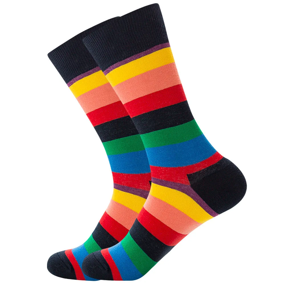 Stripe Series Cotton Socks 1 Pair Set