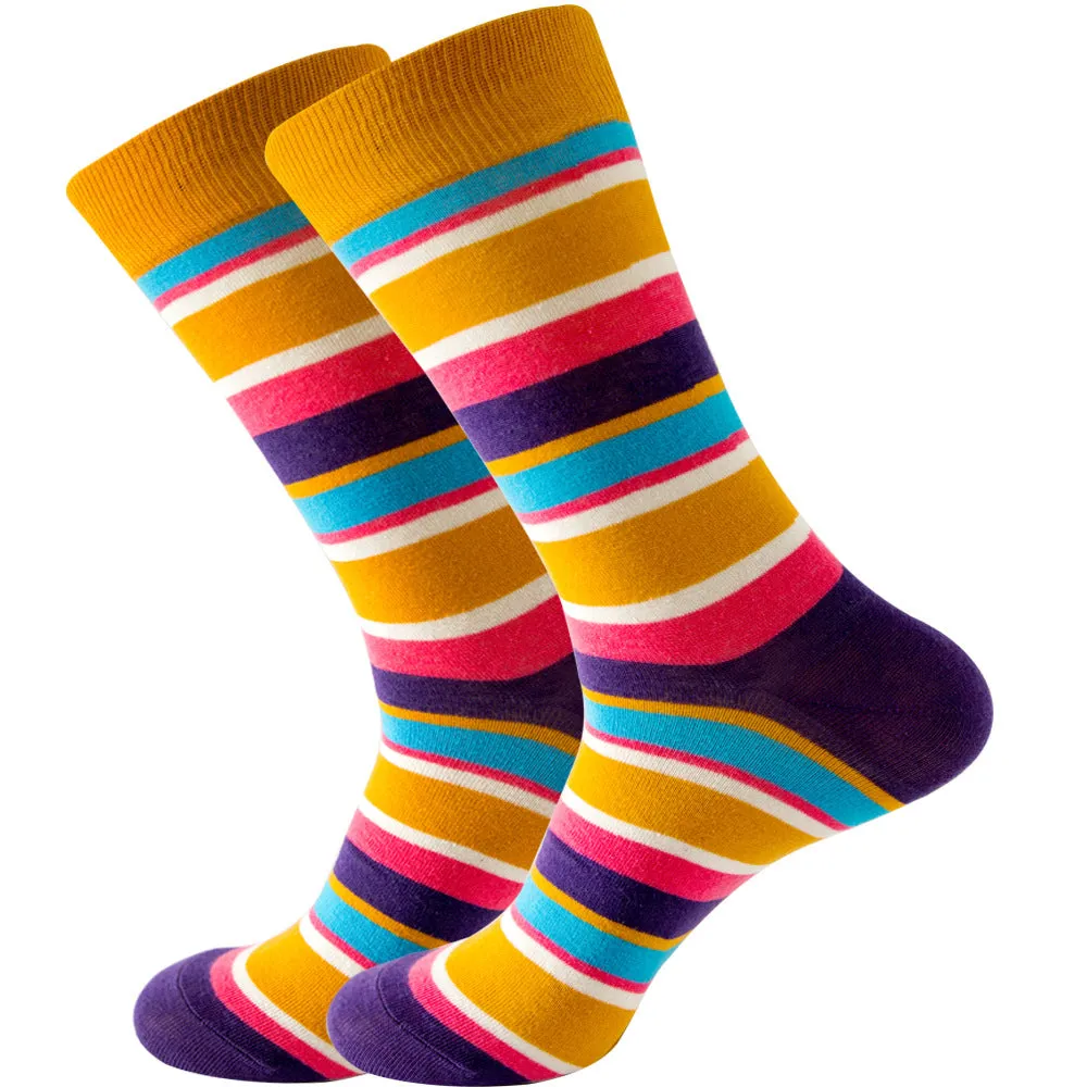 Stripe Series Cotton Socks 1 Pair Set