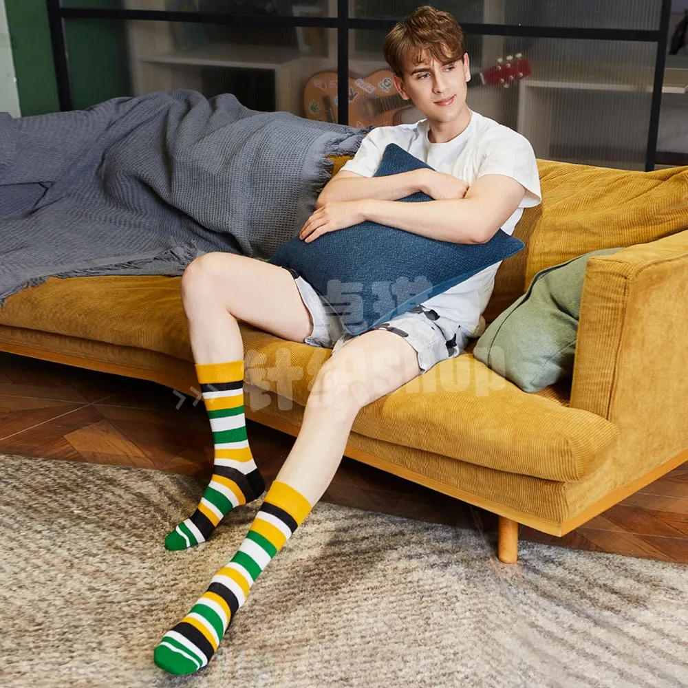 Stripe Series Cotton Socks 1 Pair Set