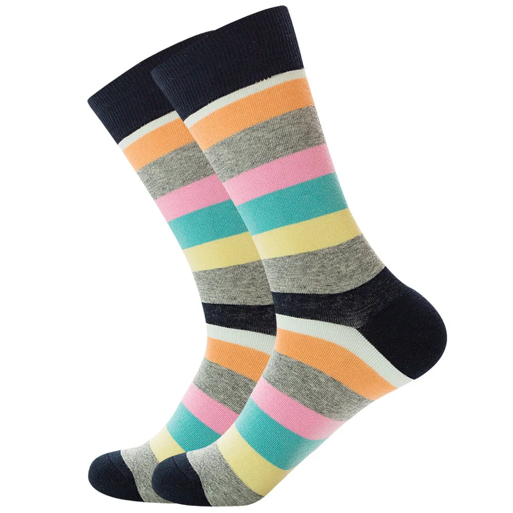 Stripe Series Cotton Socks 1 Pair Set
