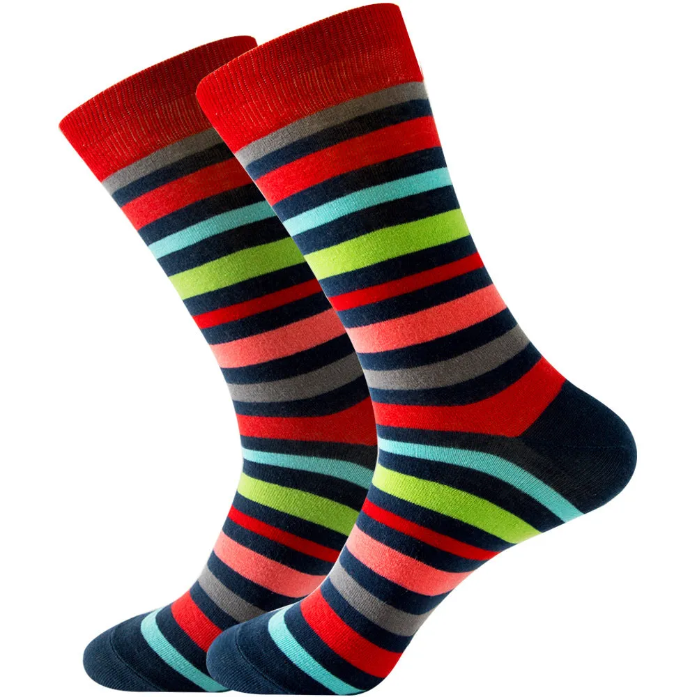 Stripe Series Cotton Socks 1 Pair Set
