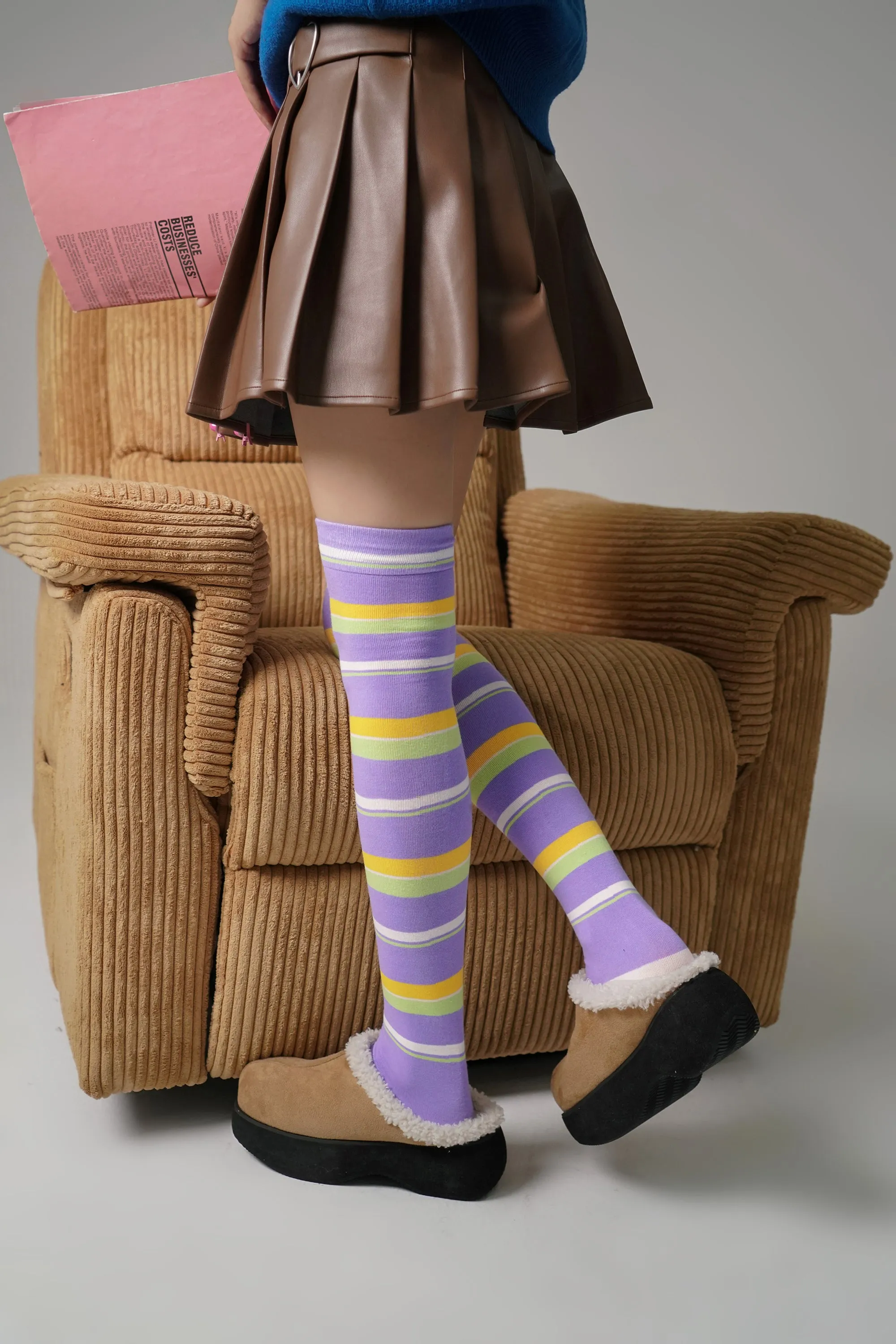Striped Knee High Socks