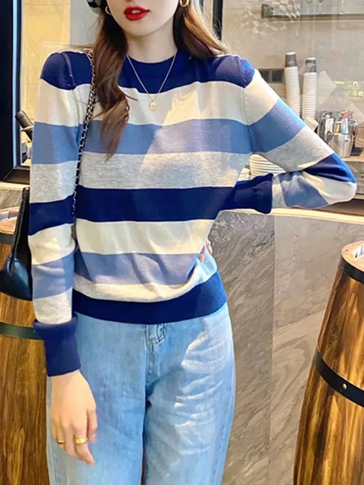 Striped Korean Streetwear Sweater