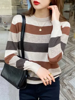 Striped Korean Streetwear Sweater