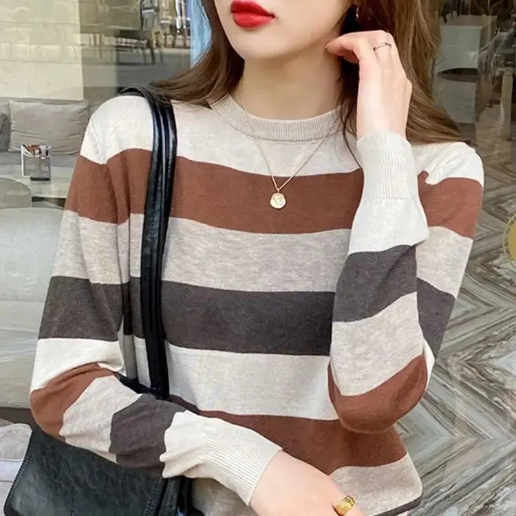 Striped Korean Streetwear Sweater