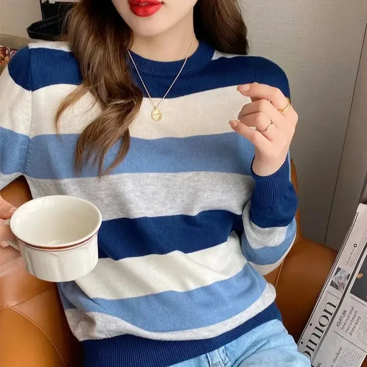 Striped Korean Streetwear Sweater