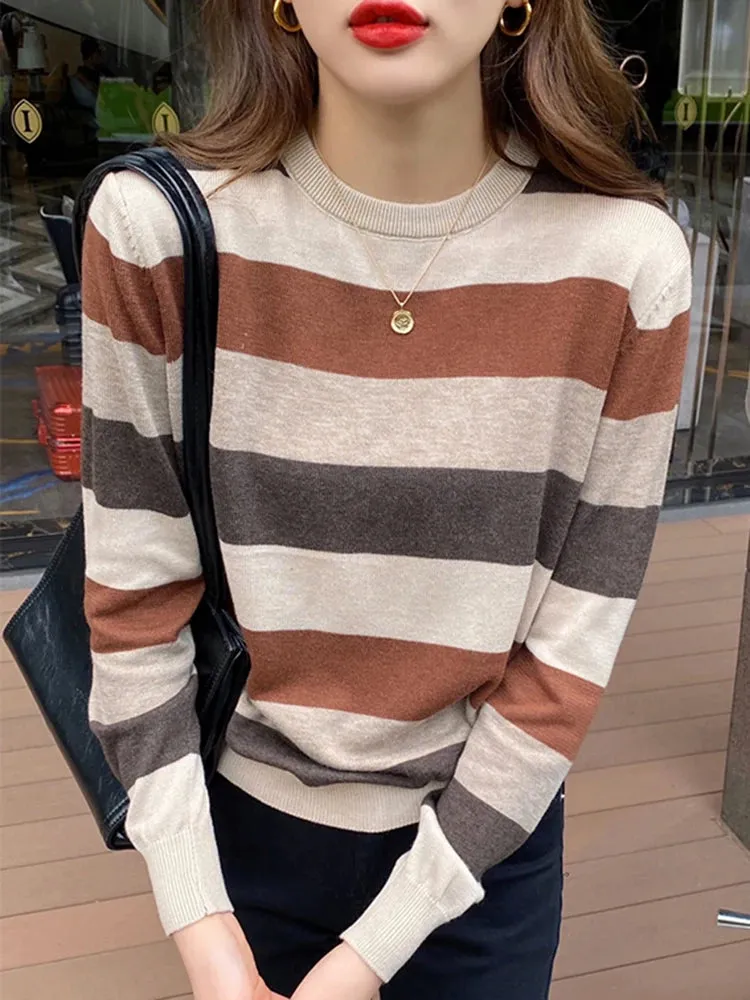 Striped Korean Streetwear Sweater