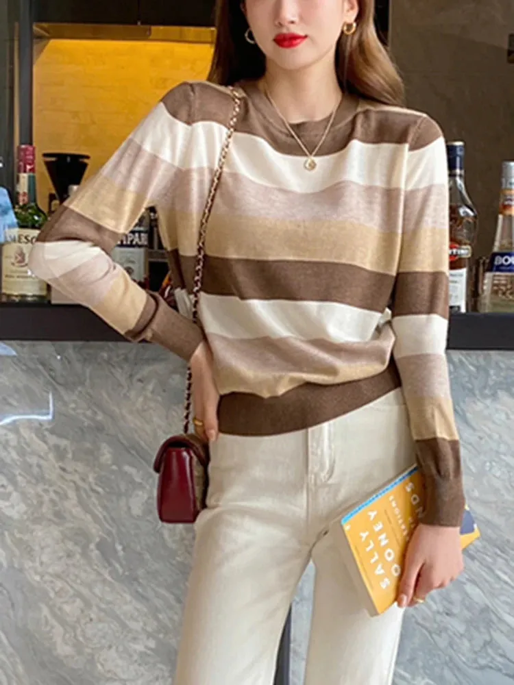 Striped Korean Streetwear Sweater