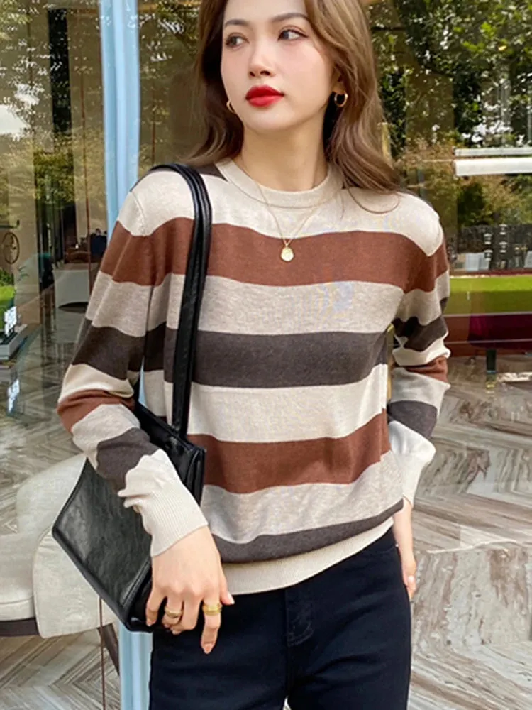 Striped Korean Streetwear Sweater
