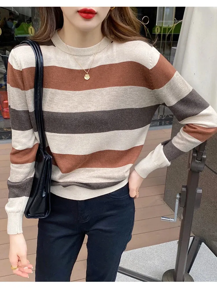 Striped Korean Streetwear Sweater