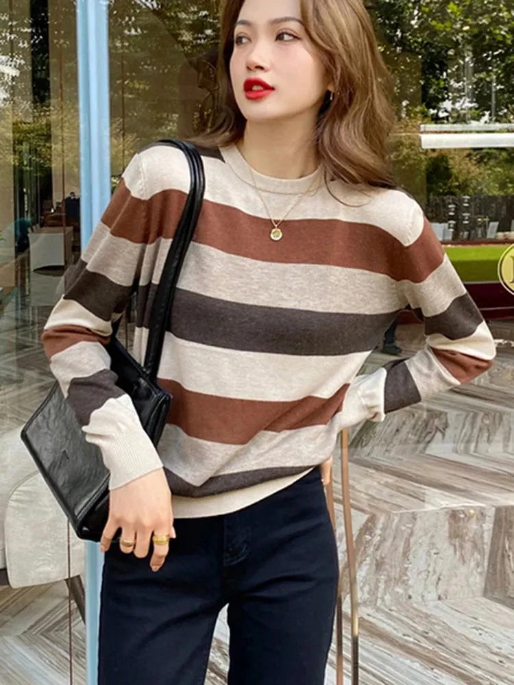 Striped Korean Streetwear Sweater