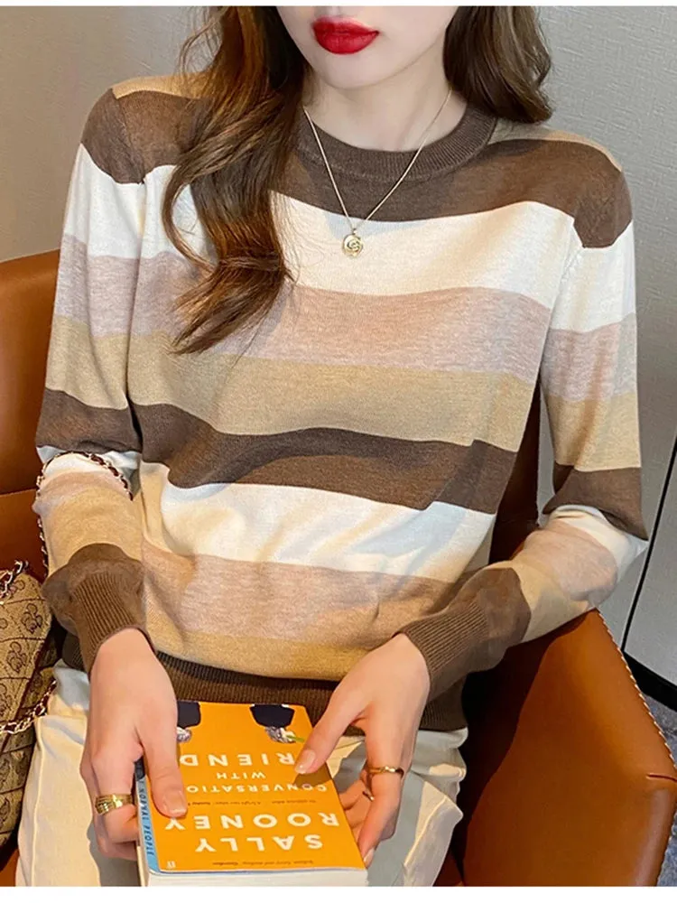 Striped Korean Streetwear Sweater
