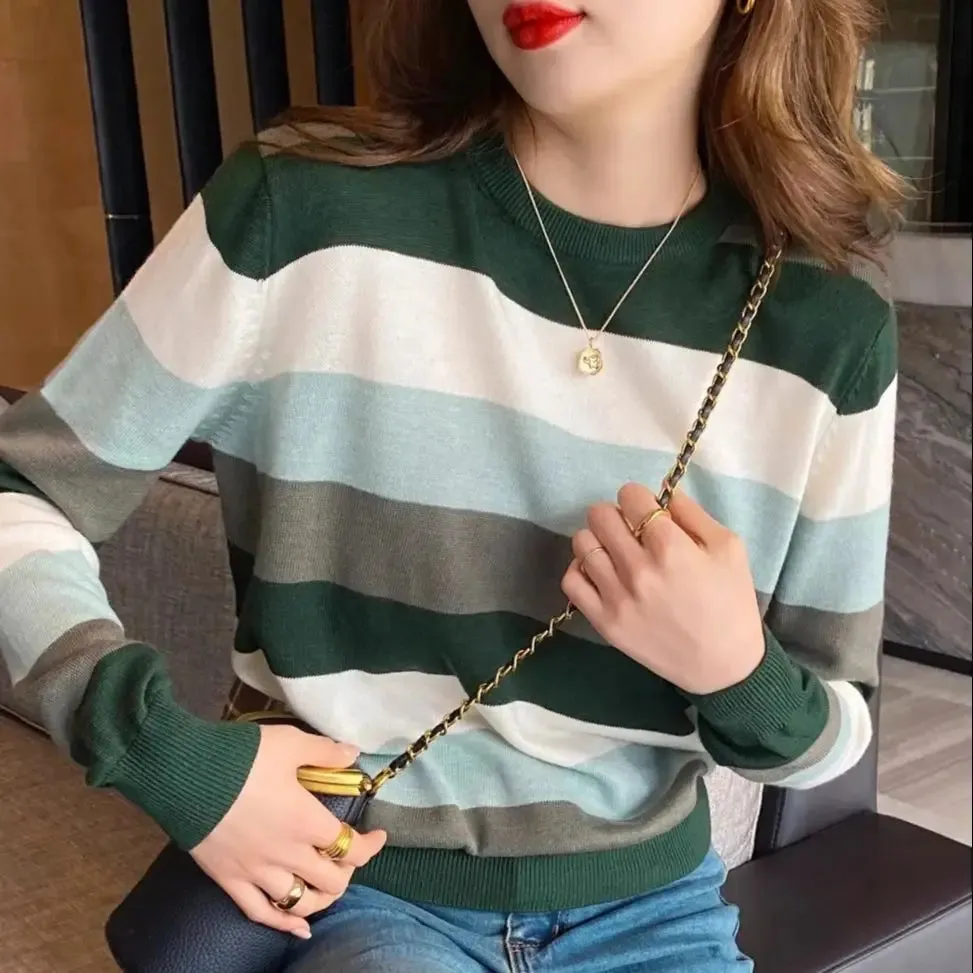 Striped Korean Streetwear Sweater