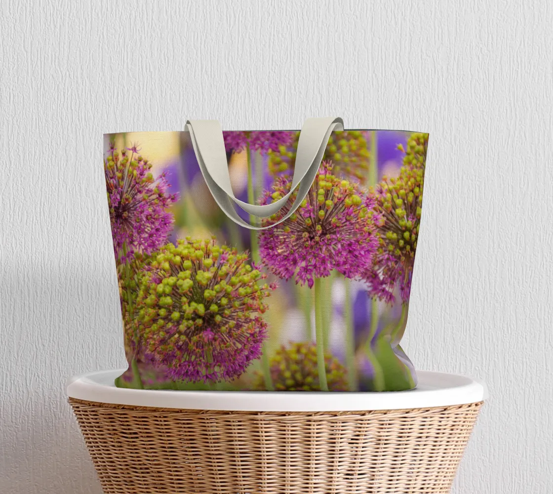 Stunning Large Allium Canvas Tote Bag