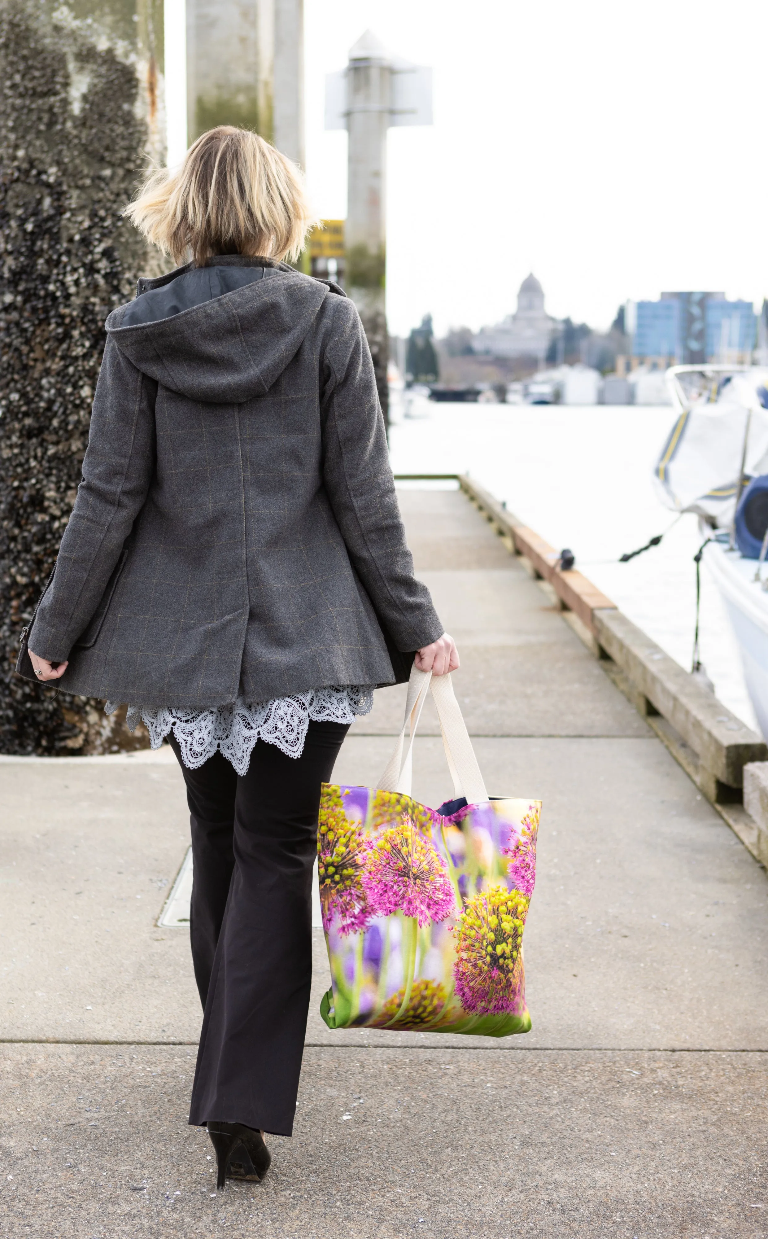 Stunning Large Allium Canvas Tote Bag