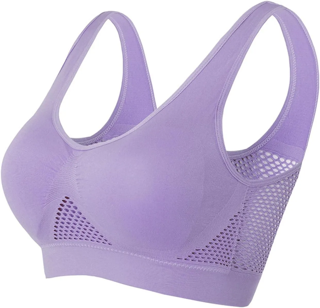 Sujetadores deportivos costura para Mujeres sujetadores de Yoga inalmbricos sujetadores tirantes Sports Bra Undies