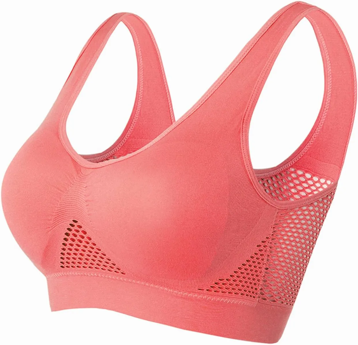Sujetadores deportivos costura para Mujeres sujetadores de Yoga inalmbricos sujetadores tirantes Sports Bra Undies
