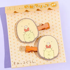 Sumikko Gurashi Velvet Hair Clip Set - Tonkatsu & Ebifurai