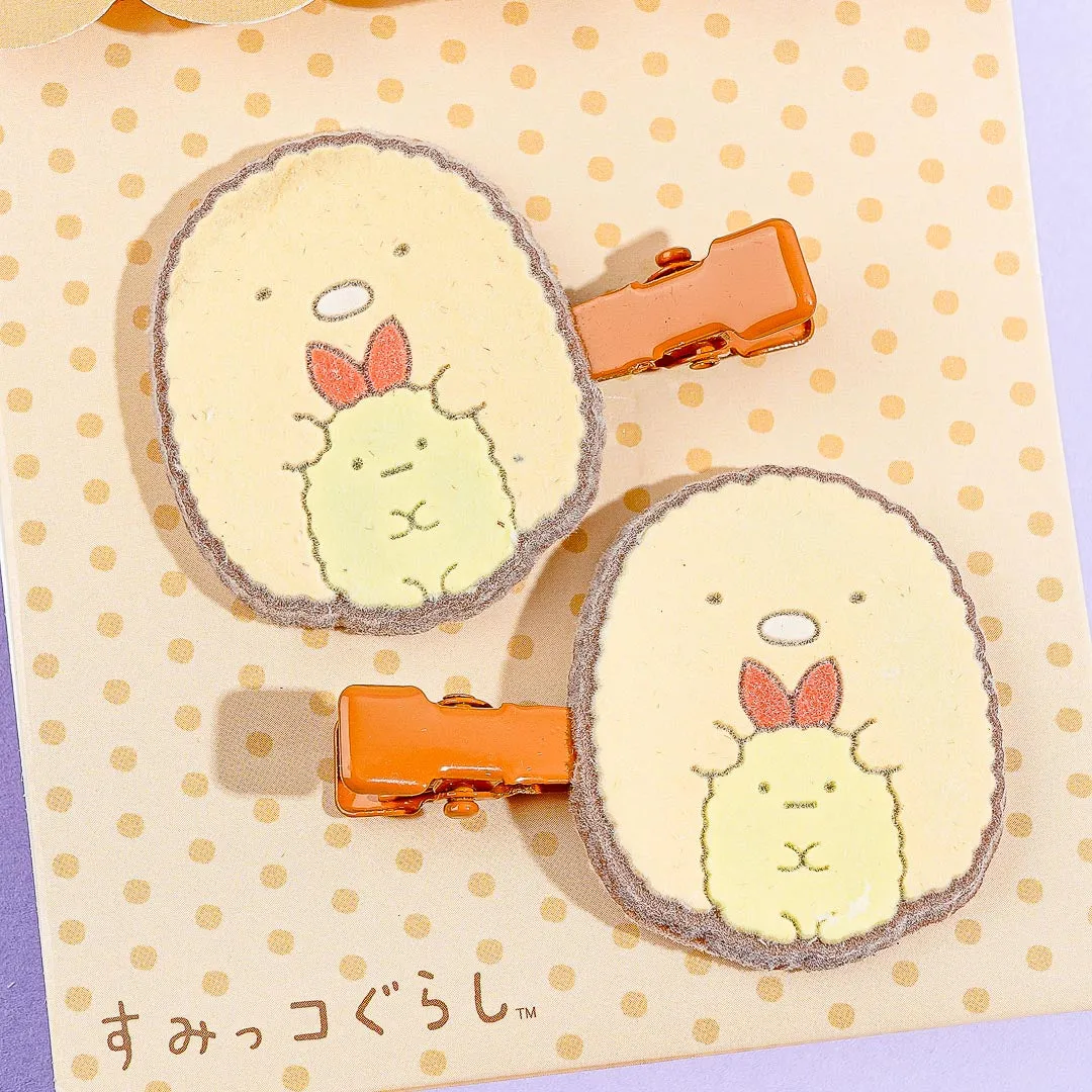 Sumikko Gurashi Velvet Hair Clip Set - Tonkatsu & Ebifurai