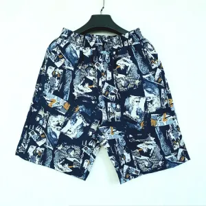 Summer Beach Pants Men Trendy INS Loose Bermuda Shorts Cotton Korean Couple Casual Beachwear