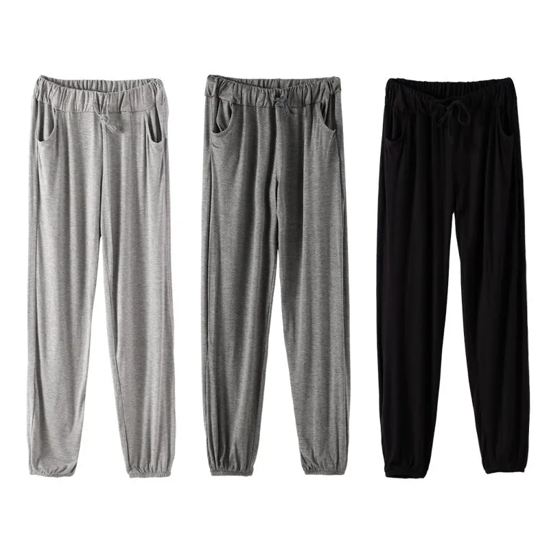 Summer Modal Loose Plus Size Casual Women Lantern Yoga Fitness Sporty Ankle-Length Pants