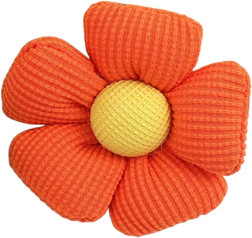 Sunflower Safety Petal Floral Brooch Pins Flower Brooch Hair Flowers Hairpin Brooch Headpieces,Plush Cartoon Brooch Shawl Clips for Women Collar Brooch