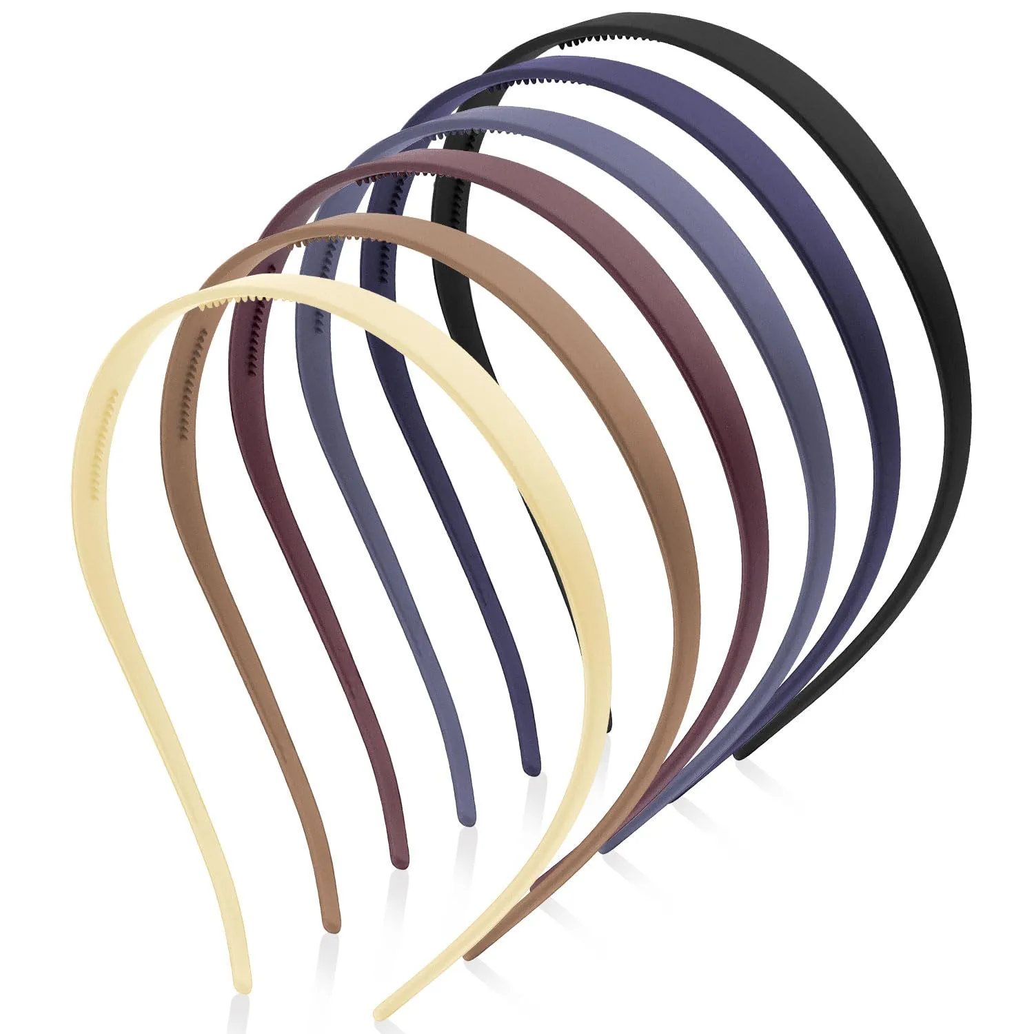 Sunglass Headbands for Eyewear - Skinny Plastic No Headache, Flexible, Non Slip, Thin with Teeth for Women & Girls