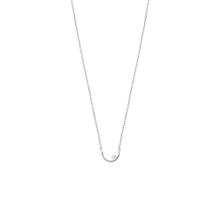 Sunset View Pear Necklace- Silver