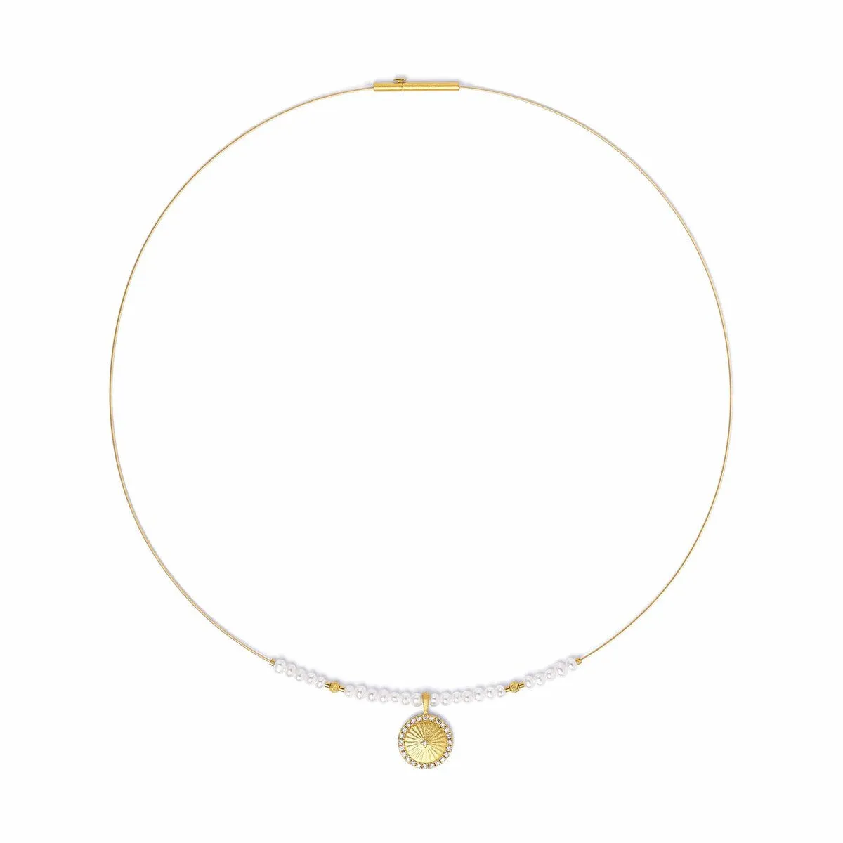 Sunya Freshwater Pearl-zirconia Necklace  - 8800001656-043
